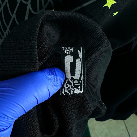 Sp5der P*nk V1 Hoodie Black - Picture 8 of 9